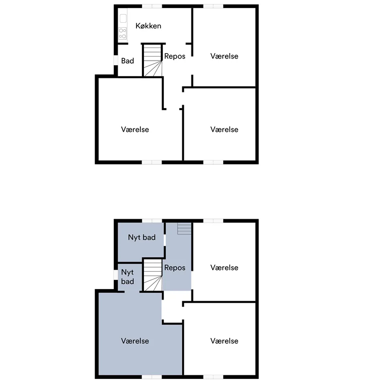 Plantegninger af renovering af murermestervilla